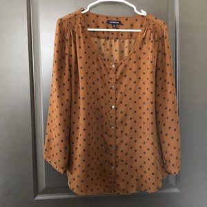 Polka dot button down